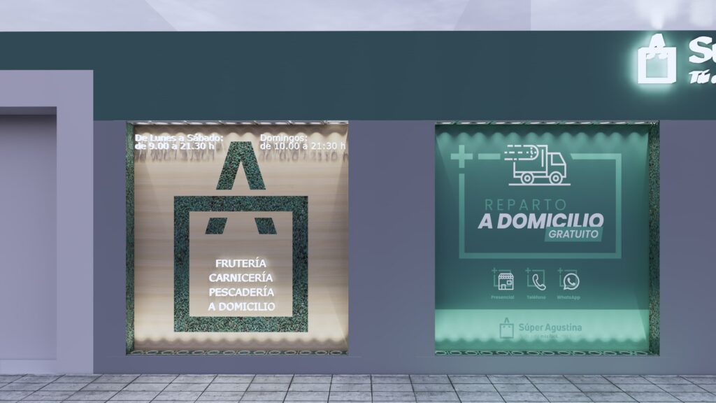 Reforma fachada supermercado